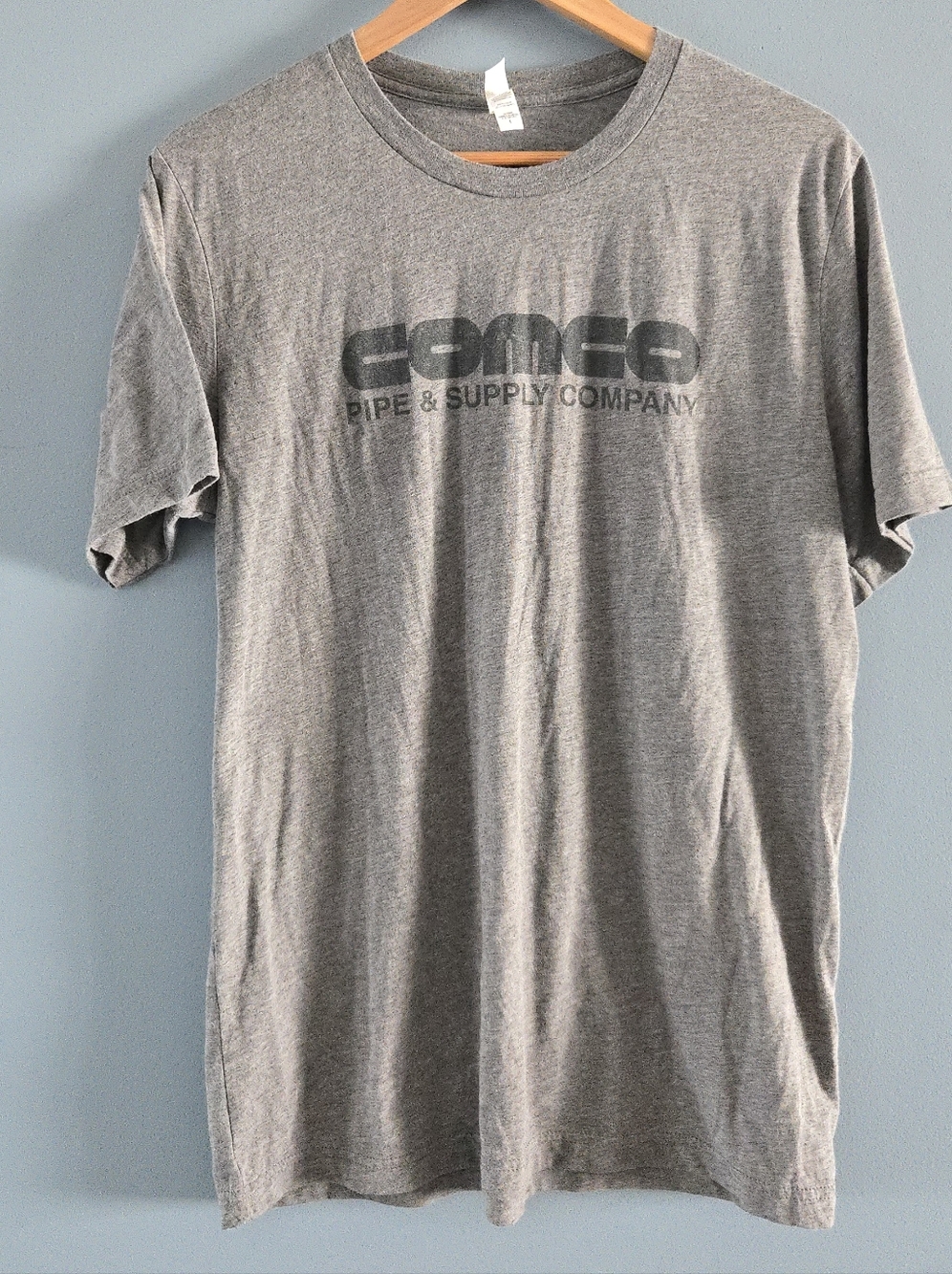 NEW Men's Lg Gray Logo Crew T-Shirt